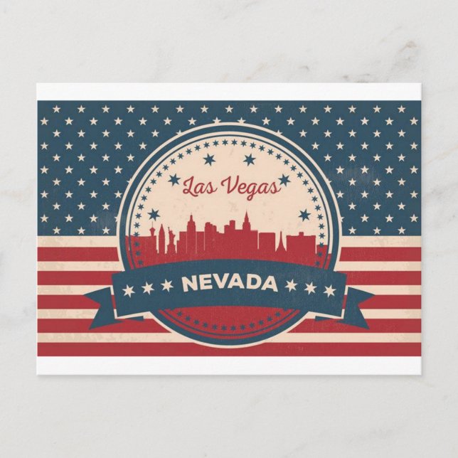 Postal Skyline Retro Las Vegas (Anverso)