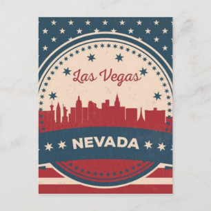 Postal Skyline Retro Las Vegas