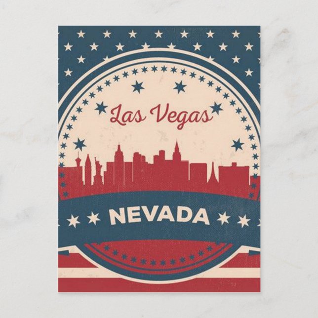 Postal Skyline Retro Las Vegas (Anverso)