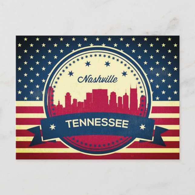 Postal Skyline Retro Nashville Tennessee (Anverso)