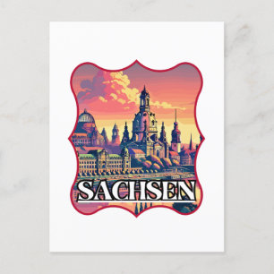 Postal Skyline Retro Sachsen