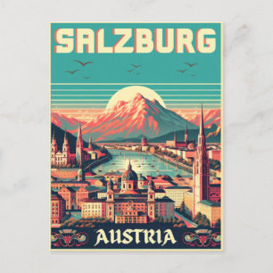 Postal Skyline salzburg, capital de Austria
