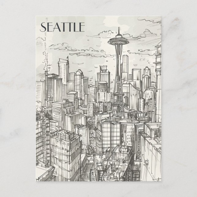 Postal Skyline Seattle (Anverso)