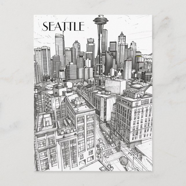 Postal Skyline Seattle (Anverso)