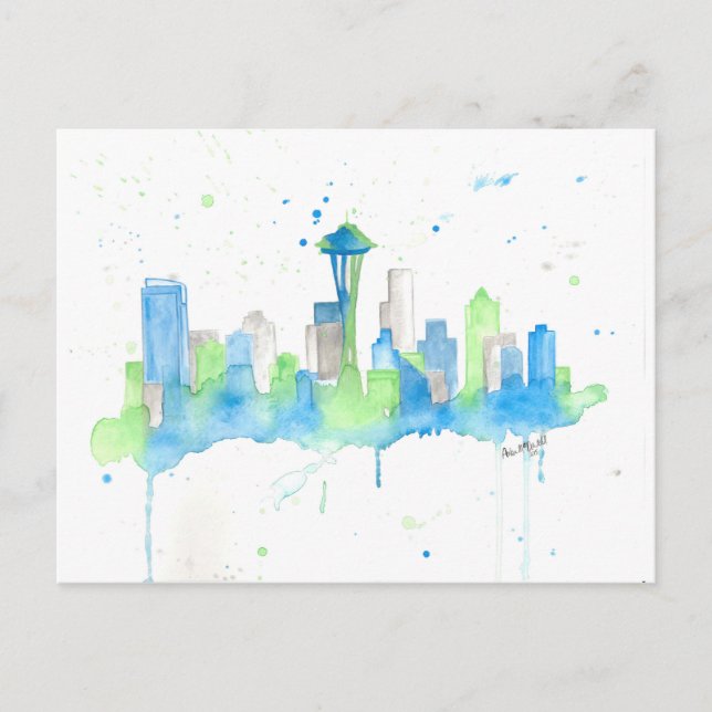 Postal Skyline Seattle (Anverso)