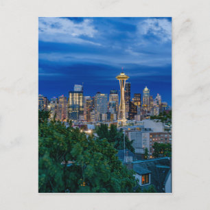 Postal Skyline Seattle en Dusk