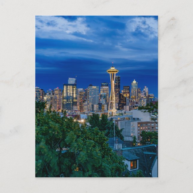 Postal Skyline Seattle en Dusk (Anverso)