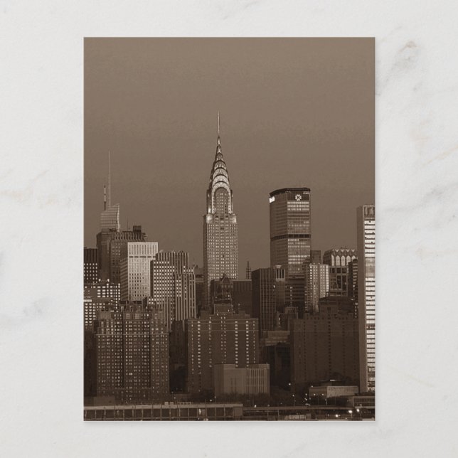 Postal Skyline Sepia New York (Anverso)