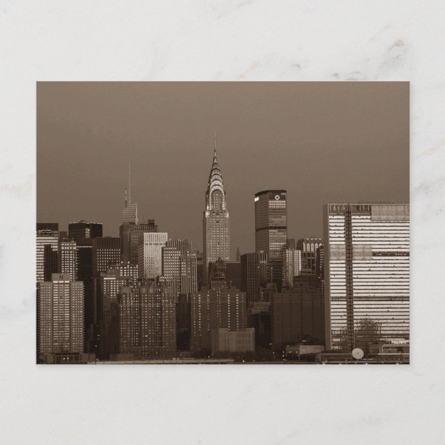 Postal Skyline Sepia New York (Anverso)