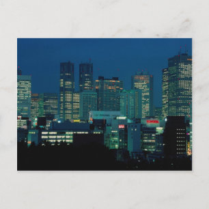 Postal Skyline Shinjuku al atardecer, Tokio, Japón