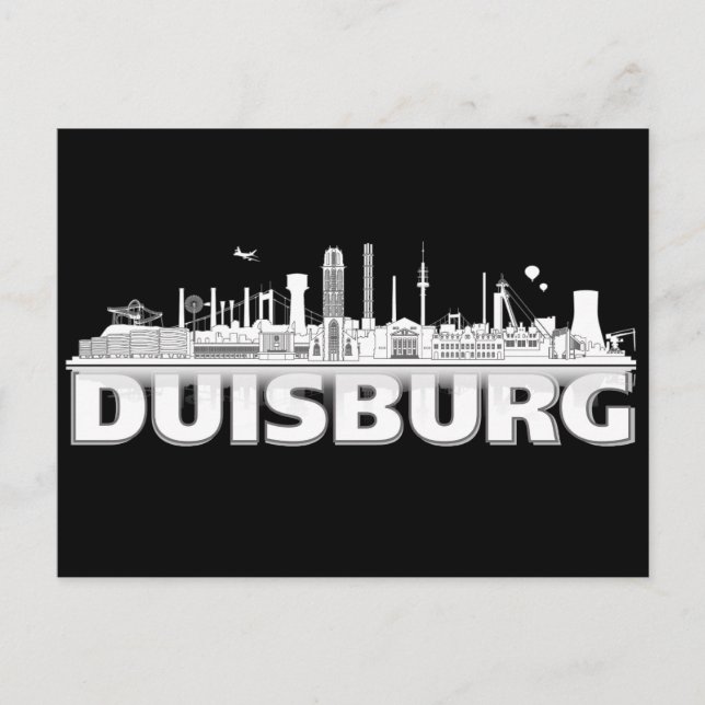 Postal Skyline Stadt de Duisburg - Postkarte (Anverso)