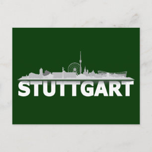 Postal Skyline Stuttgart Stadt - Postkarte