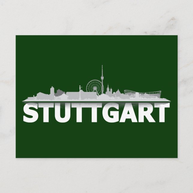 Postal Skyline Stuttgart Stadt - Postkarte (Anverso)