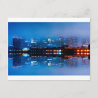 Skyline y niebla de Boston