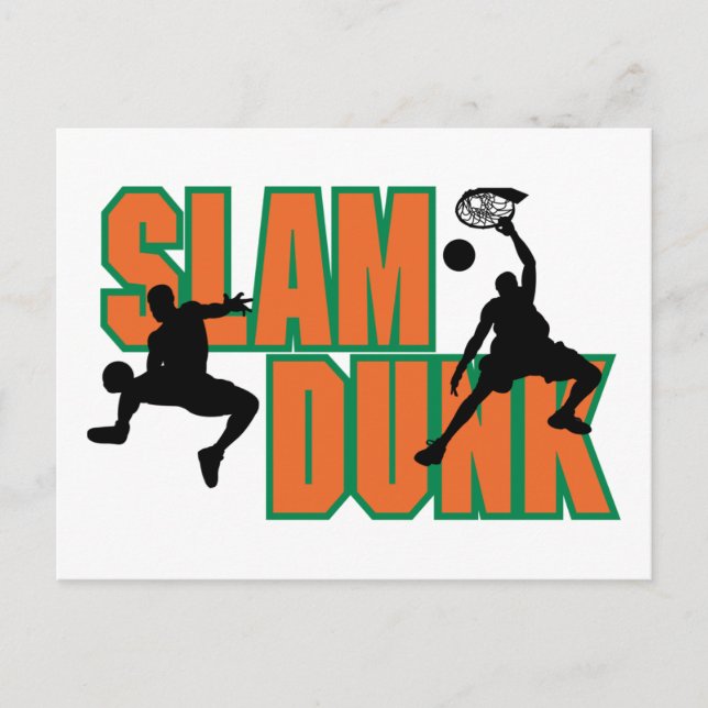 Postal Slam Dunk de Baloncesto (Anverso)