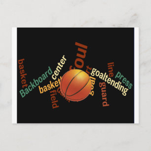 Postal Slam Dunk of Vocabulary: Juego de Baloncesto de Ca