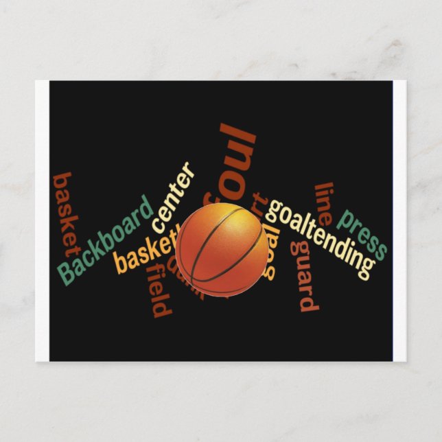 Postal Slam Dunk of Vocabulary: Juego de Baloncesto de Ca (Anverso)