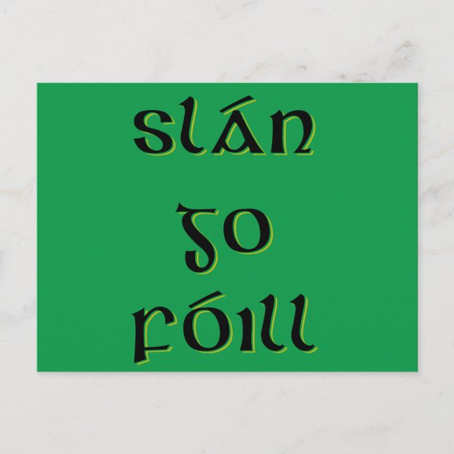 Postal Slán Go Fóill (Anverso)