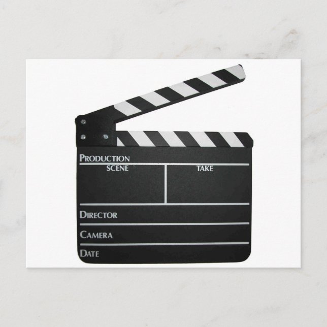 Postal Slate de películas de cine de Clapboard (Anverso)