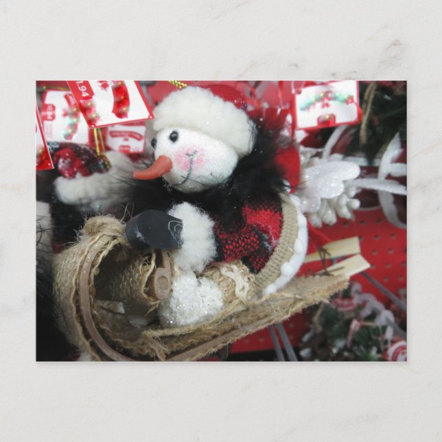 Postal Sledding Snowman (Anverso)