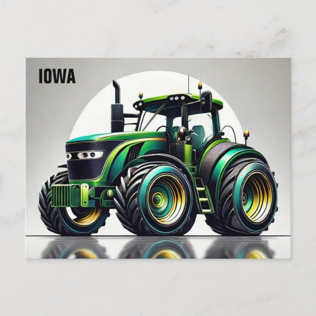 Postal Sleek Tractor Iowa (Anverso)