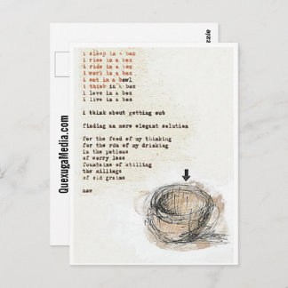Postal Sleep In A Box Art Poetry Postcard
