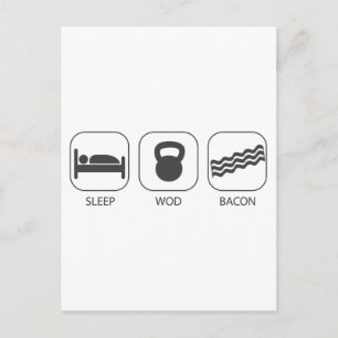 Postal Sleep WOD Bacon - Estrés Y Levantamiento Del Peso