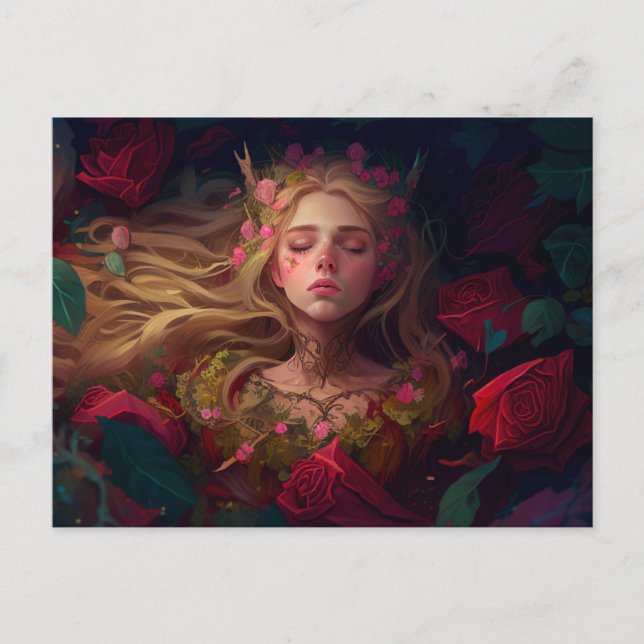 Postal Sleeping Woman Fairtale (Anverso)