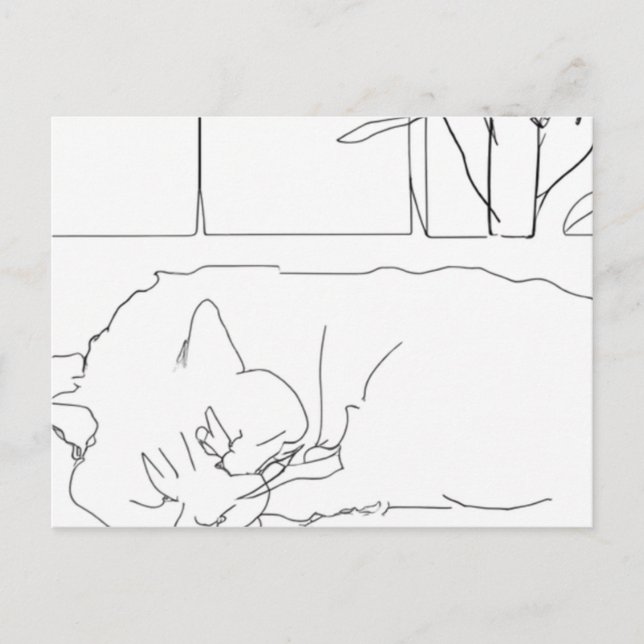 Postal Sleepy Cat (Anverso)