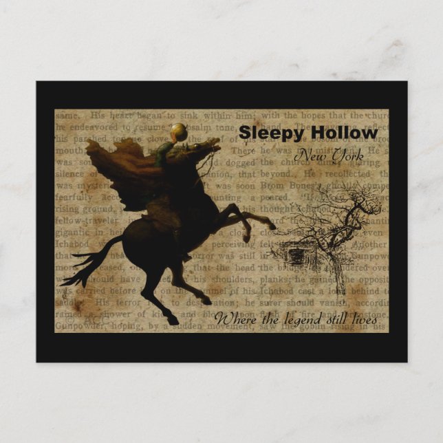 Postal Sleepy Hollow Jinete sin cabeza 2 (Anverso)