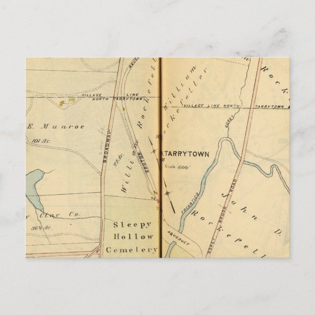 Postal Sleepy Hollow, Nueva York (Anverso)