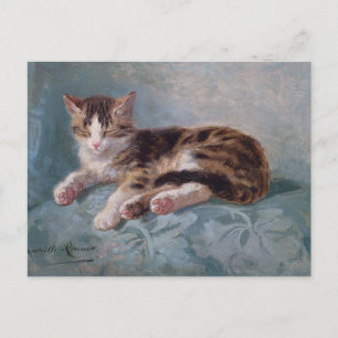 Postal Sleepy Kitten por Henriette Ronner-Knip