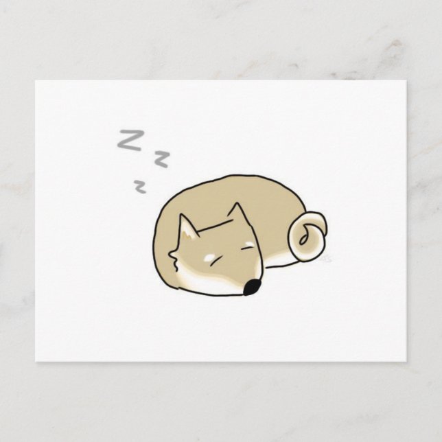 Postal Sleepy Shiba (Anverso)