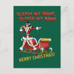 Postal Sleigh Mi Nombre Navidad