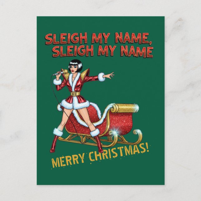 Postal Sleigh My Name Christmas (Anverso)