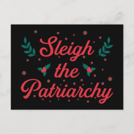Postal Sleigh The Patriarchy Feminist Christmas