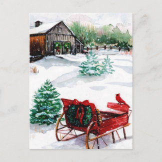 Postal Sleigh y Red Robin
