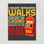 Postal Slot Machine Player Funny Casino Gamblor Humor<br><div class="desc">Cita divertida de jugador para amante del Casino. Humor de juego de Casino divertido del jugador de la máquina tragamonedas.</div>