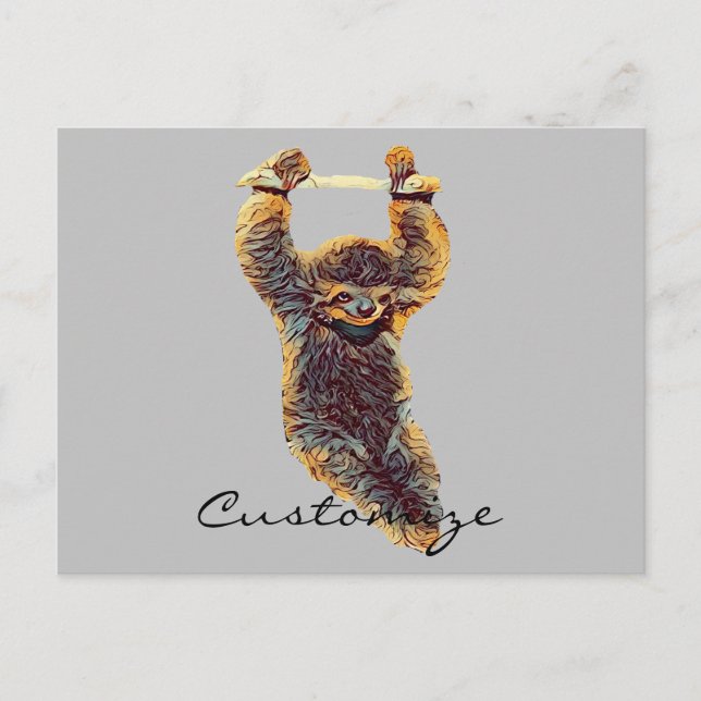 Postal Sloth Hanging Out Thunder_Cove (Anverso)