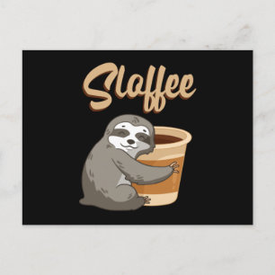 Postal Sloth Lazy Sloths Sloffee Derramación Divertida Id