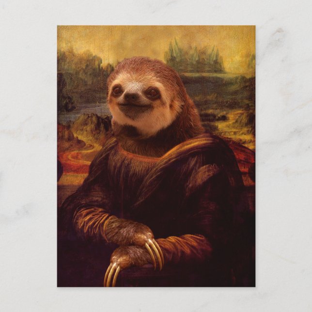 Postal Sloth Mona Lisa (Anverso)
