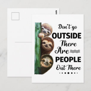 Postal Sloth no sale Hay Gente ahí fuera