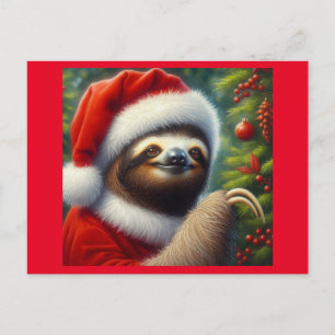 Postal Sloth Santa Claus