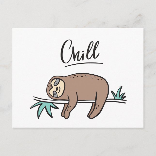 Postal Sloth Says Chill (Anverso)
