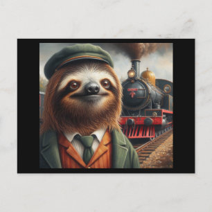 Postal Sloth Train Engineer