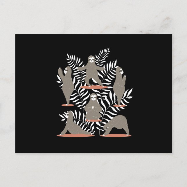 Postal Sloth Yoga Funny Sloth (Anverso)
