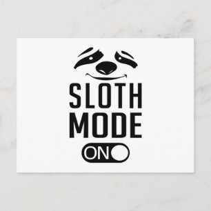 Postal Slots Lazy Sloths Animal Dormir Cansado Gracioso r