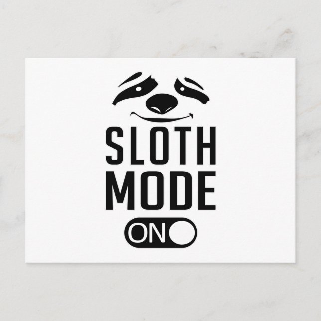 Postal Slots Lazy Sloths Animal Dormir Cansado Gracioso r (Anverso)