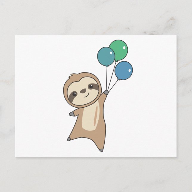 Postal Slots vuela con globos (Anverso)