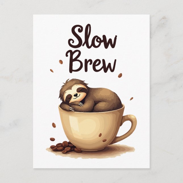 Postal Slow Brew Coffee Sloth (Anverso)